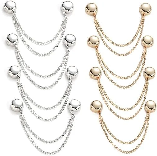 گیره نگهدارنده لبه لباس، سگک روسری، گیره آستین مغناطیسی لباس، گیره کمر بدون سوزن برای کوتاه کردن آستین و لبه دامن لباس های بلند، بست محکم برای پیراهن و تزئین، 8 عدد