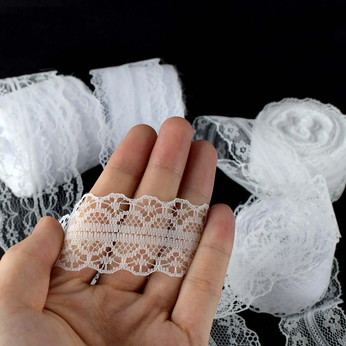 نوار گیپور پنبه ای سفید KASTWAVE، 36 متری، توری دالبری وینتیج برای عروسی، لباس و تزئینات صنایع دستی