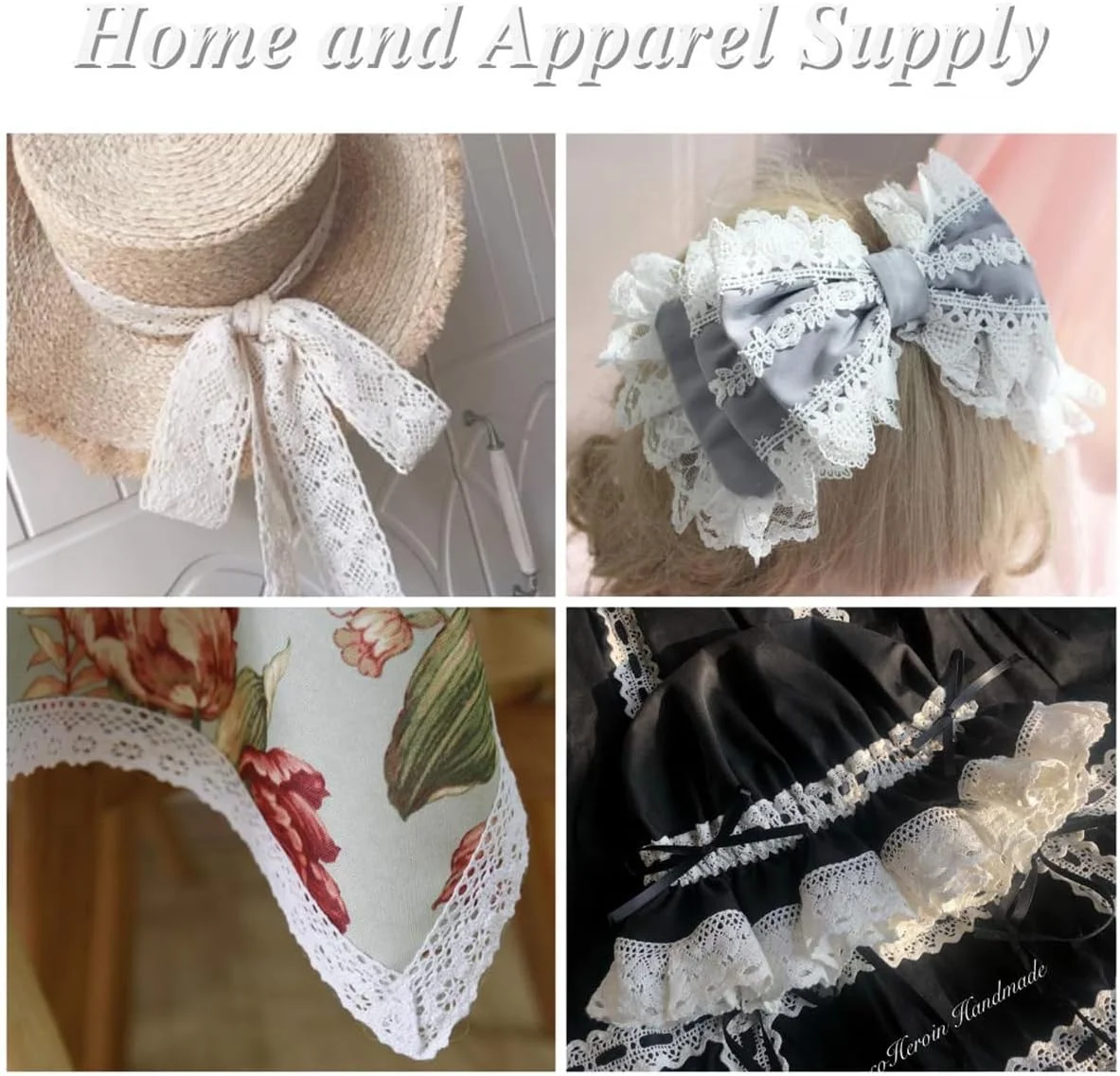 نوار گیپور پنبه ای سفید KASTWAVE، 36 متری، توری دالبری وینتیج برای عروسی، لباس و تزئینات صنایع دستی