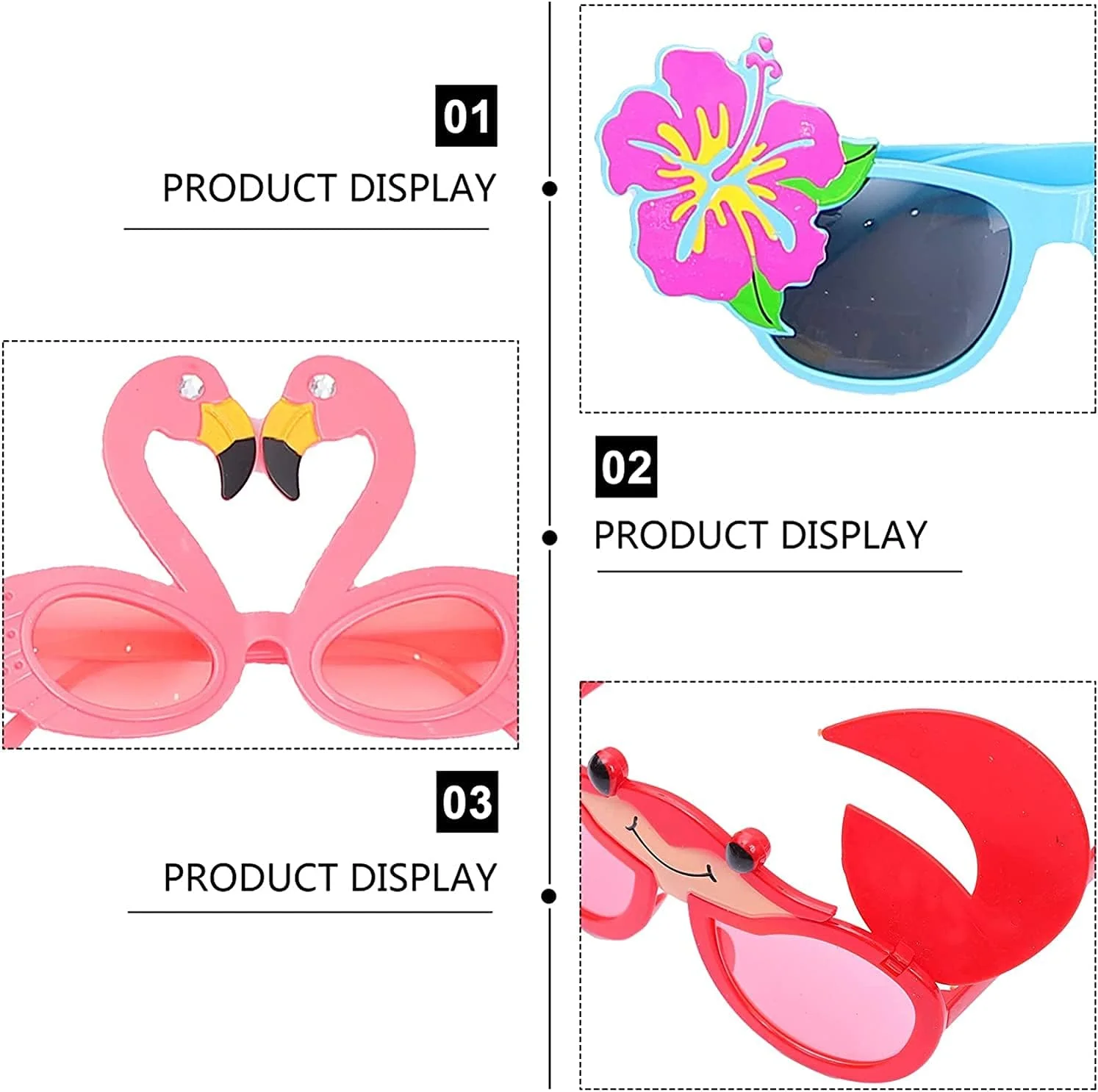 KAHEIGN 9 جفت عینک آفتابی مهمانی Luau، عینک های مهمانی جدید عینک های خنده دار هاوایی تابستانی لوازم دکوراسیون مهمانی لباس های فانتزی گرمسیری برای کودکان و بزرگسالان