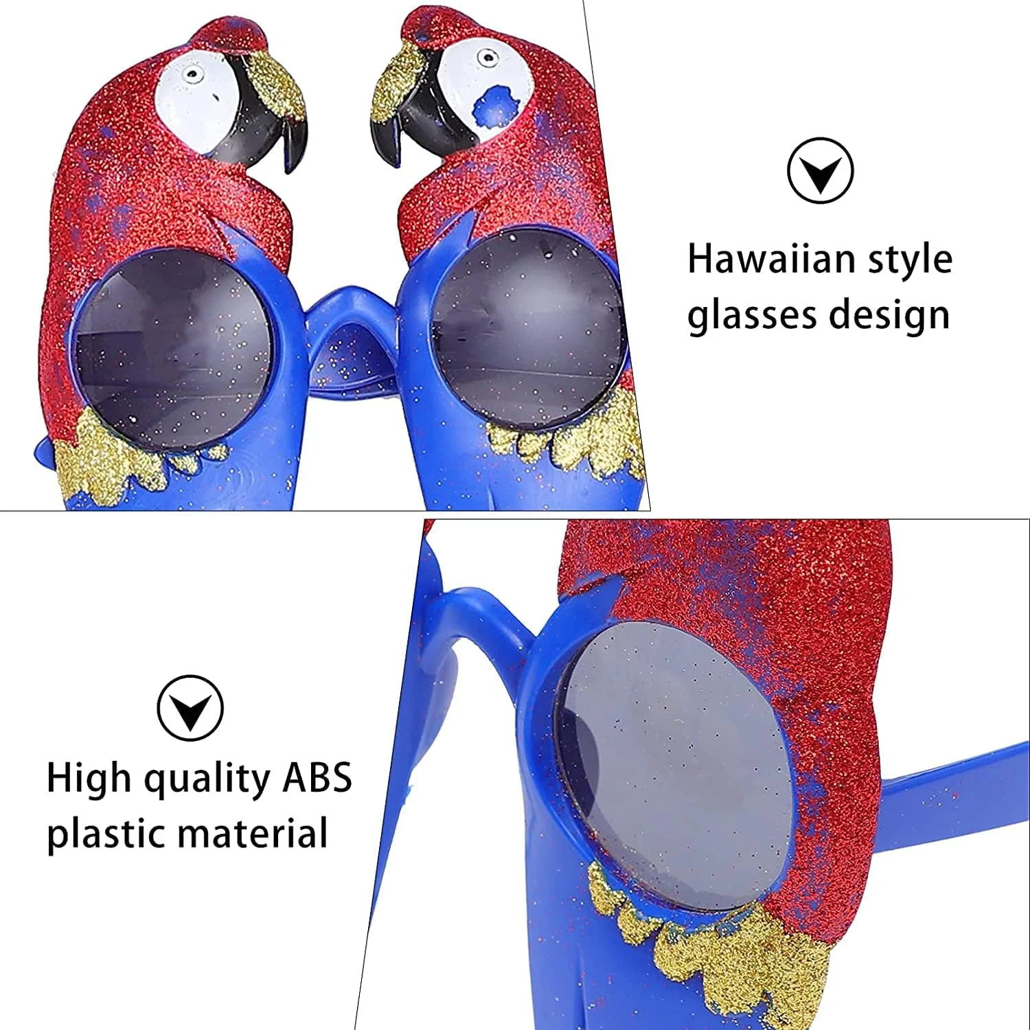 KAHEIGN 9 جفت عینک آفتابی مهمانی Luau، عینک های مهمانی جدید عینک های خنده دار هاوایی تابستانی لوازم دکوراسیون مهمانی لباس های فانتزی گرمسیری برای کودکان و بزرگسالان