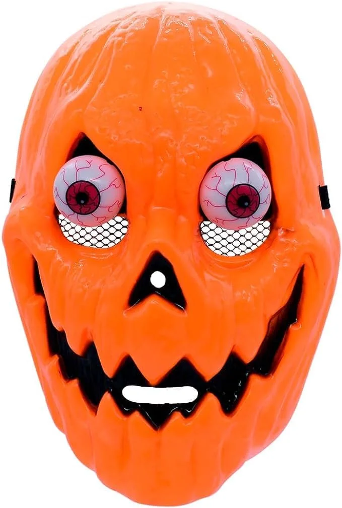 ماسک کدو تنبل هالووین FAM، ماسک سر کدو تنبل، ماسک ترسناک چشمدار، لوازم مهمانی هالووین، ماسک صورت برای نقشآفرینی و لباسهای فانتزی، تزئینات پلاستیکی ماسک کدو تنبل هالووین FAM، ماسک سر کدو تنبل، ماسک ترسناک چشمدار، لوازم مهمانی هالووین، ماسک صورت برای نقشآفرینی و لباسهای فانتزی، تزئینات پلاستیکی