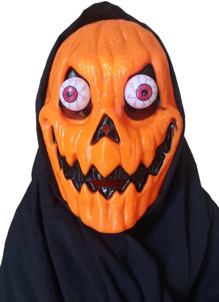 ماسک کدو تنبل هالووین FAM، ماسک سر کدو تنبل، ماسک ترسناک چشمدار، لوازم مهمانی هالووین، ماسک صورت برای نقشآفرینی و لباسهای فانتزی، تزئینات پلاستیکی ماسک کدو تنبل هالووین FAM، ماسک سر کدو تنبل، ماسک ترسناک چشمدار، لوازم مهمانی هالووین، ماسک صورت برای نقشآفرینی و لباسهای فانتزی، تزئینات پلاستیکی