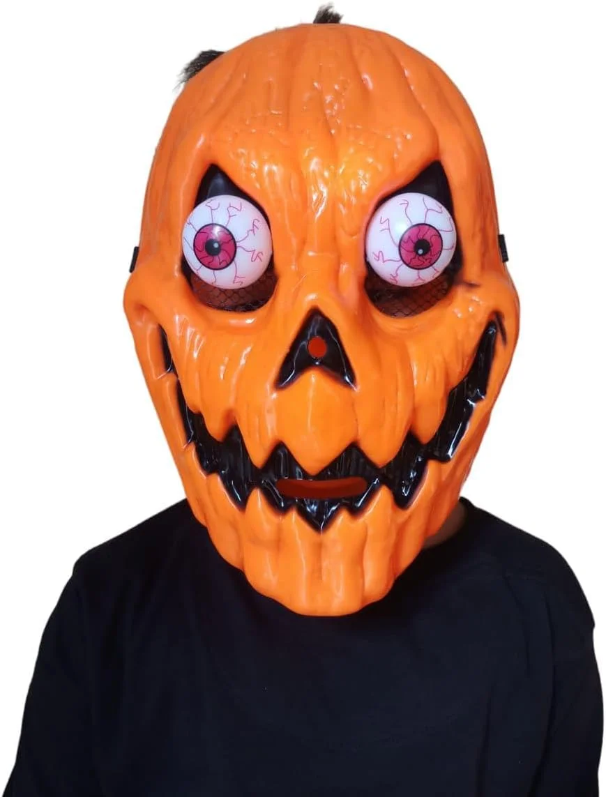 ماسک کدو تنبل هالووین FAM، ماسک سر کدو تنبل، ماسک ترسناک چشمدار، لوازم مهمانی هالووین، ماسک صورت برای نقشآفرینی و لباسهای فانتزی، تزئینات پلاستیکی ماسک کدو تنبل هالووین FAM، ماسک سر کدو تنبل، ماسک ترسناک چشمدار، لوازم مهمانی هالووین، ماسک صورت برای نقشآفرینی و لباسهای فانتزی، تزئینات پلاستیکی