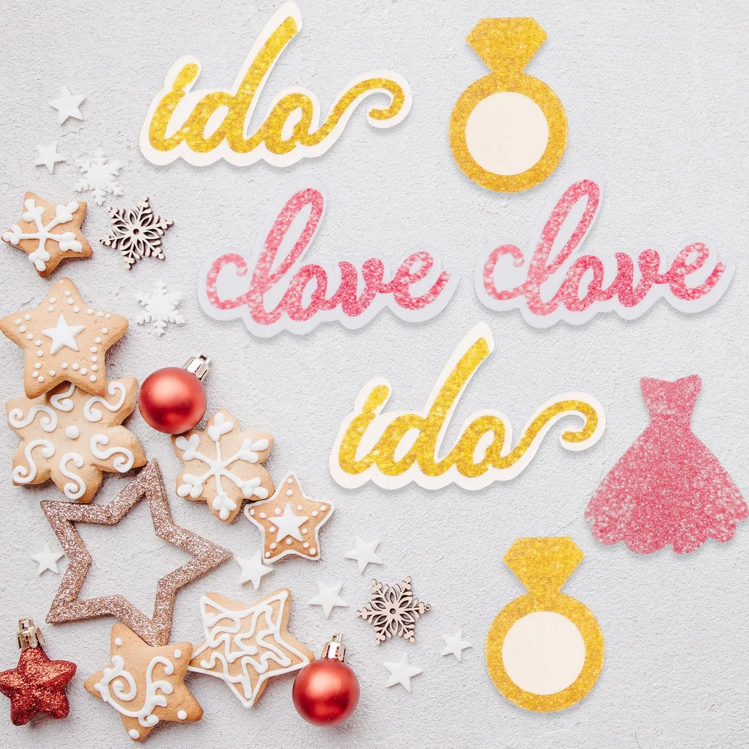 گیوفایس 60 عدد تاپر خوراکی کاپ کیک عروسی طرح عشق، حلقه، لباس، تزیین کیک با کاغذ ویفر، تزیین دسر عروسی برای جشن عروس، لوازم تزیین غذای مهمانی عروسی گیوفایس 60 عدد تاپر خوراکی کاپ کیک عروسی طرح عشق، حلقه، لباس، تزیین کیک با کاغذ ویفر، تزیین دسر عروسی برای جشن عروس، لوازم تزیین غذای مهمانی عروسی