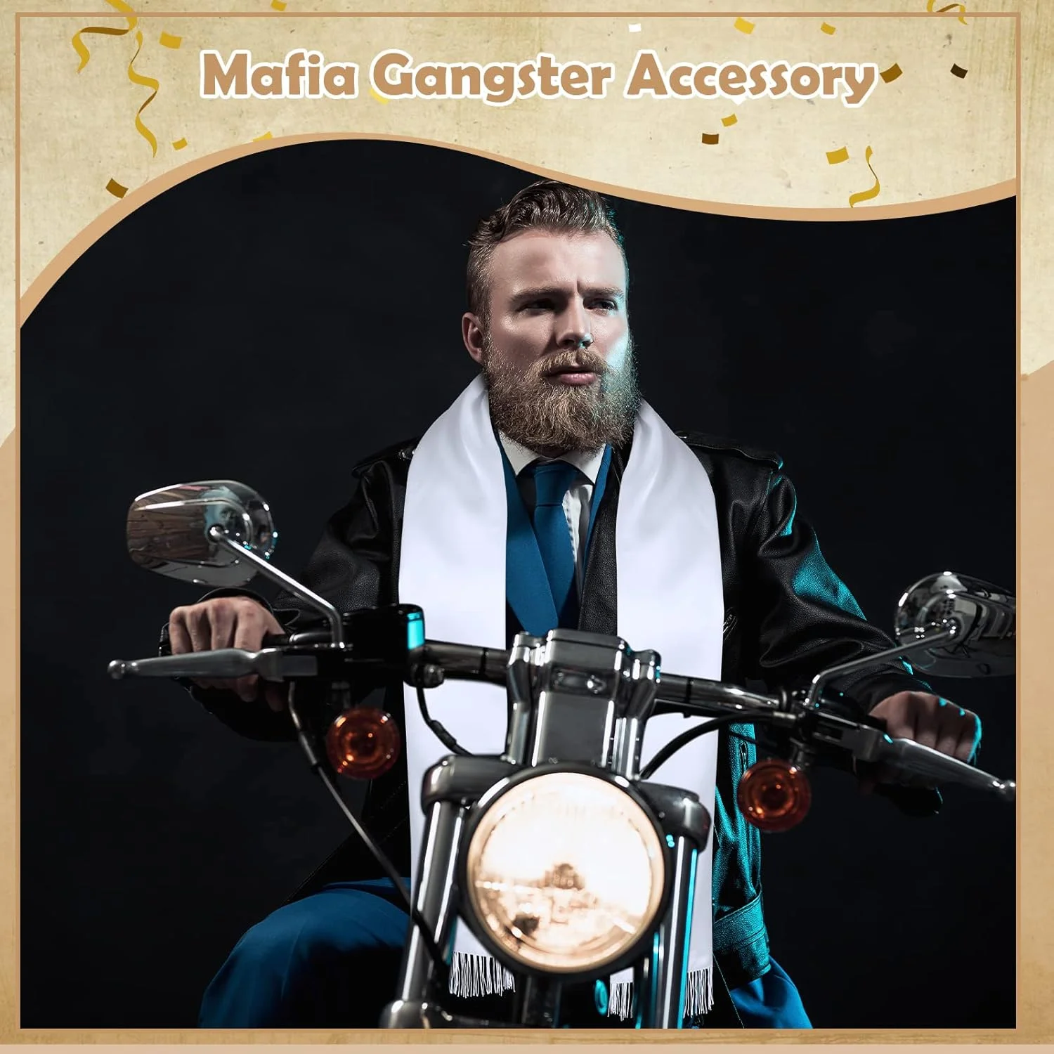 شال ریشدار Geyoga دهه 1920، شال سفید بلند، لباس فانتزی مردانه، اکسسوریهای دهه 1920 برای لباس مردانه و زنانه، لوازم تزئینی مهمانی گانگستری دهه 1920 شال ریشدار Geyoga دهه 1920، شال سفید بلند، لباس فانتزی مردانه، اکسسوریهای دهه 1920 برای لباس مردانه و زنانه، لوازم تزئینی مهمانی گانگستری دهه 1920