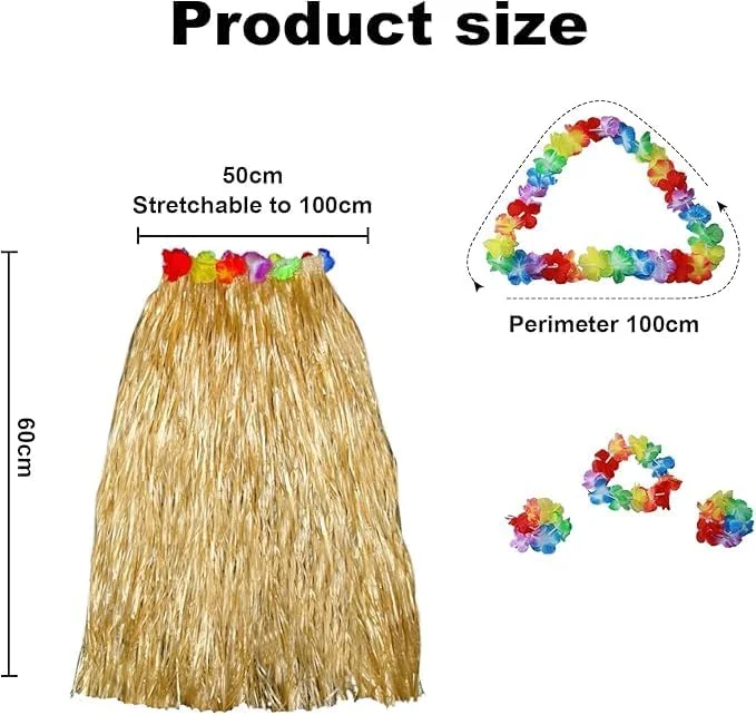 ست لباس مهمانی هاوایی ویلاگی شامل دامن علفی هولا 5 تکه، دامن علفی هاوایی، گل های لی هاوایی، گردنبند دستبند گل هاوایی، لباس فانتزی لی هاوایی برای بزرگسالان و کودکان، مناسب برای تزئینات مهمانی های استوایی ساحلی تابستانی ست لباس مهمانی هاوایی ویلاگی شامل دامن علفی هولا 5 تکه، دامن علفی هاوایی، گل های لی هاوایی، گردنبند دستبند گل هاوایی، لباس فانتزی لی هاوایی برای بزرگسالان و کودکان، مناسب برای تزئینات مهمانی های استوایی ساحلی تابستانی