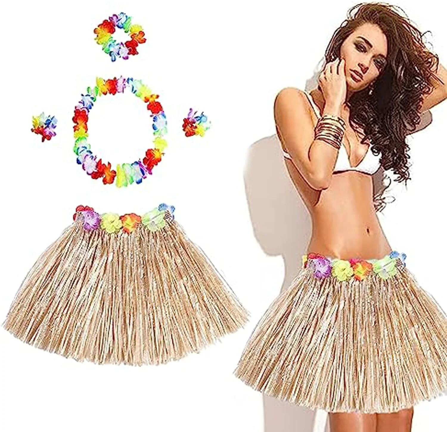 ست لباس مهمانی هاوایی ویلاگی شامل دامن علفی هولا 5 تکه، دامن علفی هاوایی، گل های لی هاوایی، گردنبند دستبند گل هاوایی، لباس فانتزی لی هاوایی برای بزرگسالان و کودکان، مناسب برای تزئینات مهمانی های استوایی ساحلی تابستانی ست لباس مهمانی هاوایی ویلاگی شامل دامن علفی هولا 5 تکه، دامن علفی هاوایی، گل های لی هاوایی، گردنبند دستبند گل هاوایی، لباس فانتزی لی هاوایی برای بزرگسالان و کودکان، مناسب برای تزئینات مهمانی های استوایی ساحلی تابستانی