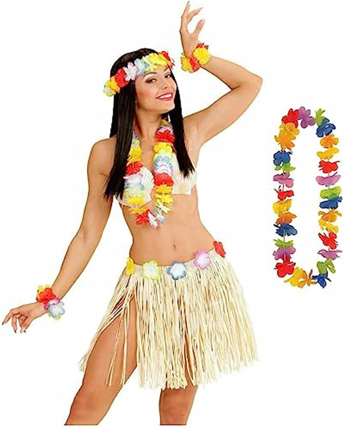 ست لباس مهمانی هاوایی ویلاگی شامل دامن علفی هولا 5 تکه، دامن علفی هاوایی، گل های لی هاوایی، گردنبند دستبند گل هاوایی، لباس فانتزی لی هاوایی برای بزرگسالان و کودکان، مناسب برای تزئینات مهمانی های استوایی ساحلی تابستانی ست لباس مهمانی هاوایی ویلاگی شامل دامن علفی هولا 5 تکه، دامن علفی هاوایی، گل های لی هاوایی، گردنبند دستبند گل هاوایی، لباس فانتزی لی هاوایی برای بزرگسالان و کودکان، مناسب برای تزئینات مهمانی های استوایی ساحلی تابستانی