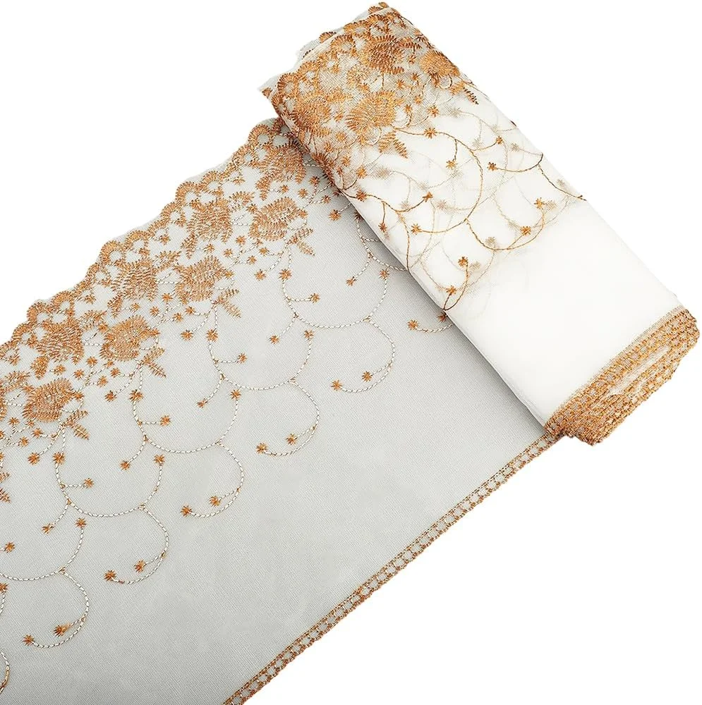 گورجکرافت 6 متر توری گل قهوهای ساخته شده از پلیاستر وینتیج 26 سانتیمتر پهن طرح گل گلدوزی تزئینات منزل پارچه خیاطی نوار توری برای لباس عروس لباس کاردستی DIY لوازم پوشاک گورجکرافت 6 متر توری گل قهوهای ساخته شده از پلیاستر وینتیج 26 سانتیمتر پهن طرح گل گلدوزی تزئینات منزل پارچه خیاطی نوار توری برای لباس عروس لباس کاردستی DIY لوازم پوشاک