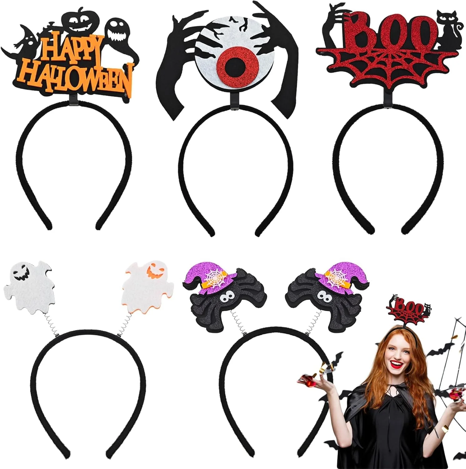 گراگرا 5 عدد تل سر با طرح عناصر هالووین، تل مو هالووین، تزئینات مهمانی هالووین، وسایل لباس برای زنان، مردان، لوازم مهمانی Cosplay برای عید پاک، هالووین، مهمانی، جشن رقص گراگرا 5 عدد تل سر با طرح عناصر هالووین، تل مو هالووین، تزئینات مهمانی هالووین، وسایل لباس برای زنان، مردان، لوازم مهمانی Cosplay برای عید پاک، هالووین، مهمانی، جشن رقص