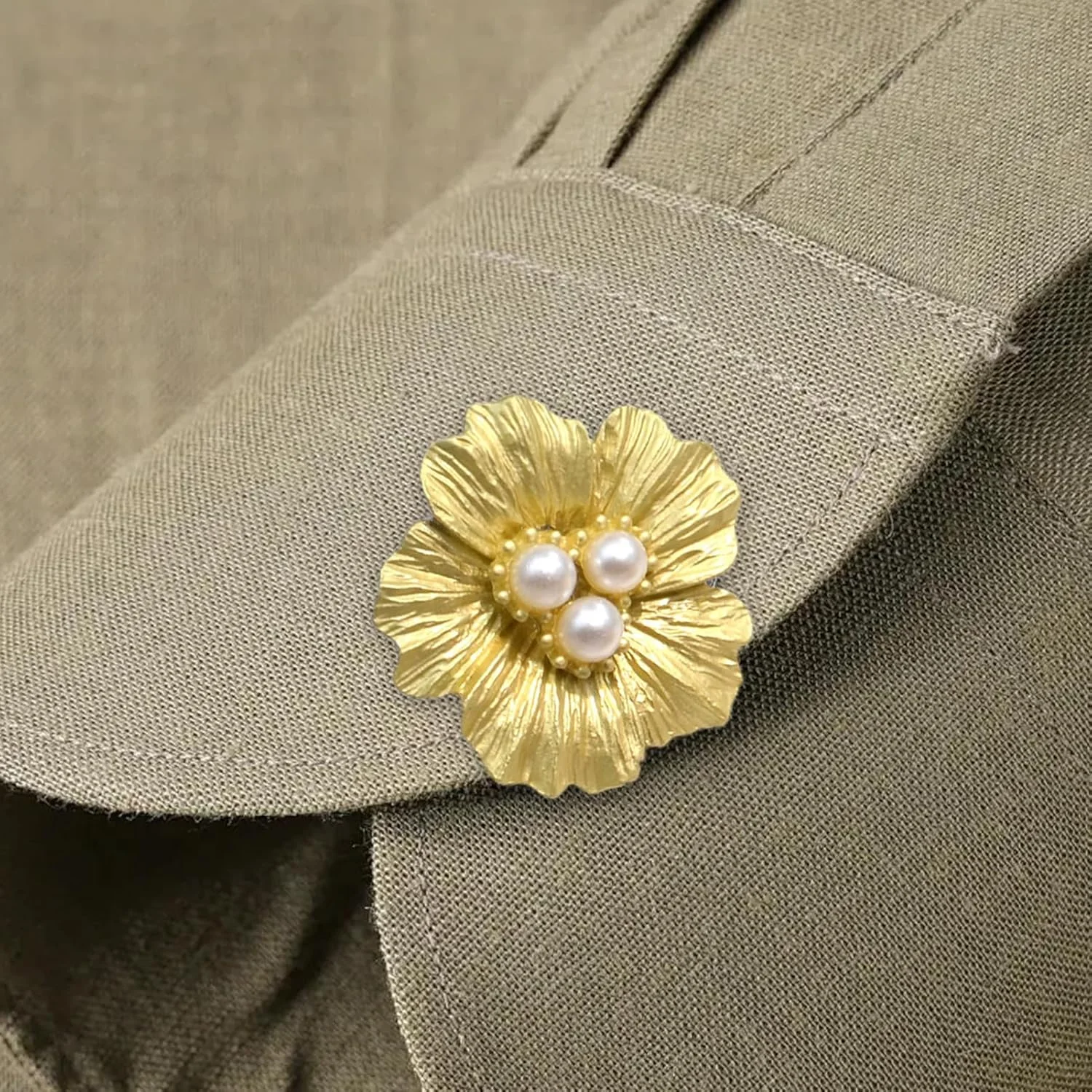 روکش دکمه برای بلوز زنانه - دکمه سردست صنایع دستی - تزئین دکمه سردست مرواریدی به شکل گل برای پیراهن مجلسی زنانه مردانه لوازم بلوز لباس