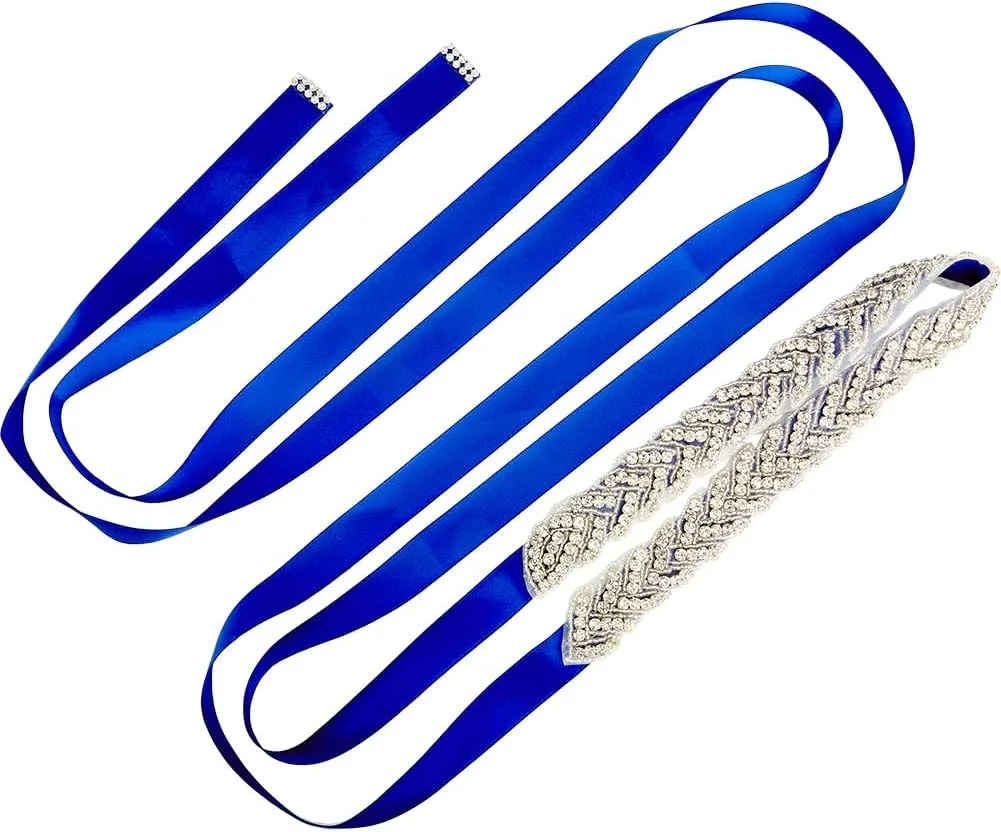 CRASPIRE کمربند عروس سفید نگین دار، کمربند عروس آلیاژ فلزی، کمربند ساتن اکلیلی کریستالی، روبان زنجیره ای برگ، کمربند الماس دست ساز برای لباس عروسی، مهمانی، ساقدوش عروس، لباس مجلسی، لوازم جانبی زنانه CRASPIRE کمربند عروس سفید نگین دار، کمربند عروس آلیاژ فلزی، کمربند ساتن اکلیلی کریستالی، روبان زنجیره ای برگ، کمربند الماس دست ساز برای لباس عروسی، مهمانی، ساقدوش عروس، لباس مجلسی، لوازم جانبی زنانه