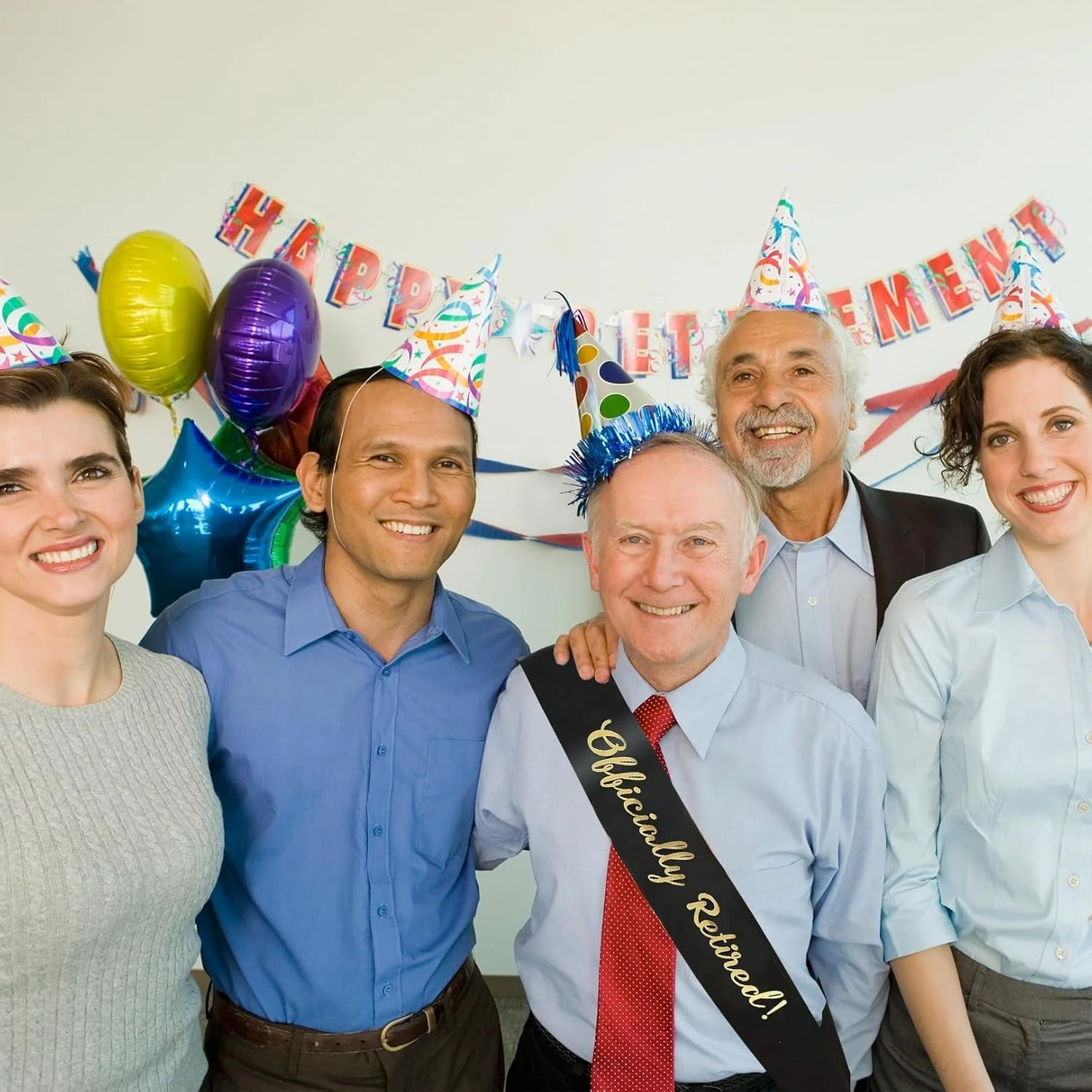 شال بازنشستگی، شال نرم بازنشستگی برای زنان، شال های بازنشستگی مبارک تزئینات لباس حروف طلایی براق فلزی پس زمینه سیاه بند شانه ای برای لوازم دکور مهمانی همکاران زنان مردان