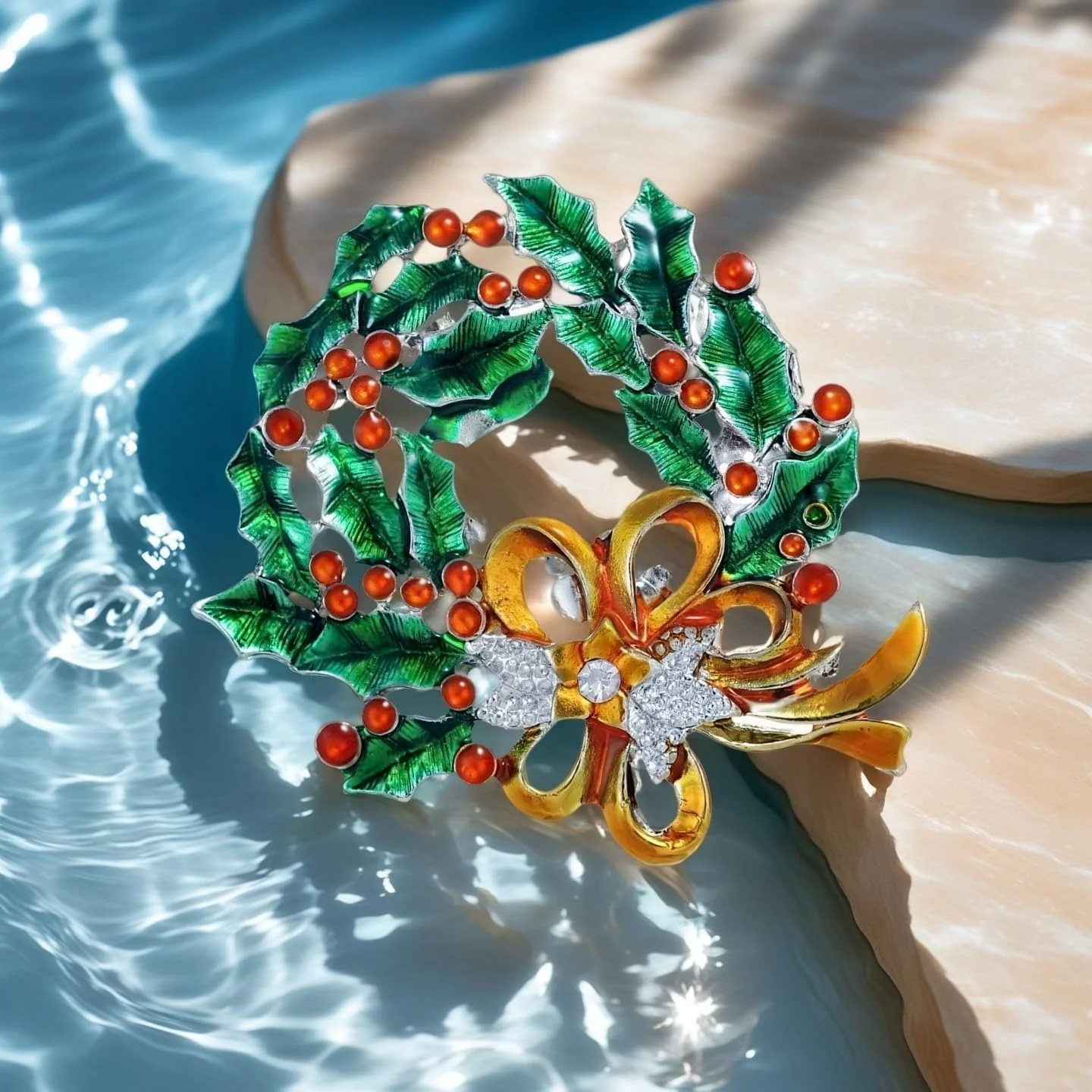 سنجاق سینه طرح گل کریسمس با پاپیون، مناسب زنان و مردان، تزئینی زیبا با برگ های سبز، سنجاق یقه میناکاری شده، مناسب لباس، کت، کلاه، شال، ژاکت، جواهرات تزیینی تعطیلات کریسمس سنجاق سینه طرح گل کریسمس با پاپیون، مناسب زنان و مردان، تزئینی زیبا با برگ های سبز، سنجاق یقه میناکاری شده، مناسب لباس، کت، کلاه، شال، ژاکت، جواهرات تزیینی تعطیلات کریسمس