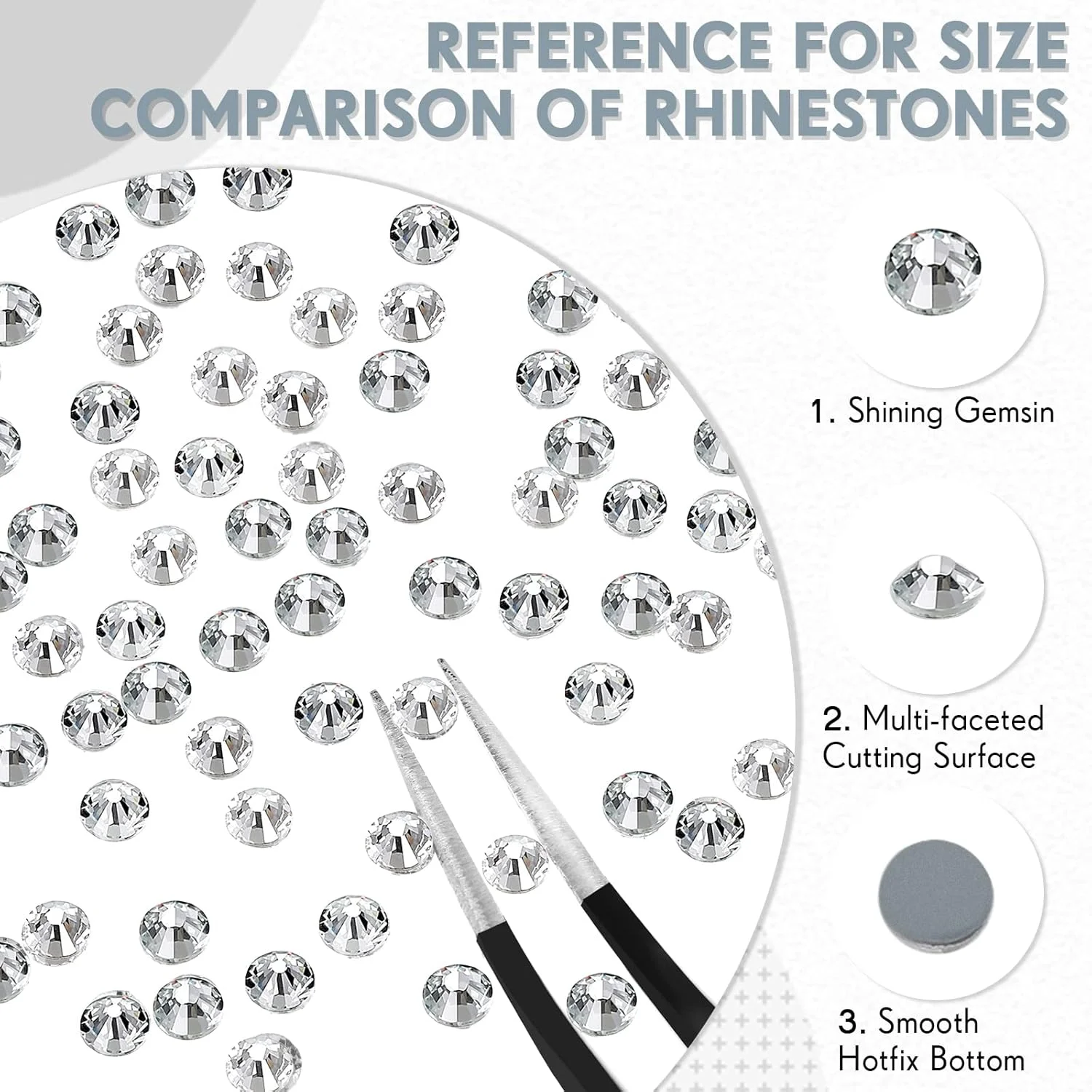 سنگ تزئینی حرارتی Cindeer، 14400 عدد، سنگ شیشهای تخت حرارتی، سنگهای گرد شیشهای برای لباس، کفش، لوازم صنایع دستی DIY (SS10، کریستال شفاف) سنگ تزئینی حرارتی Cindeer، 14400 عدد، سنگ شیشهای تخت حرارتی، سنگهای گرد شیشهای برای لباس، کفش، لوازم صنایع دستی DIY (SS10، کریستال شفاف)