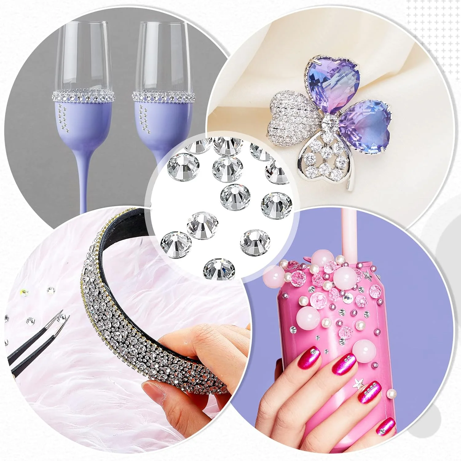 سنگ تزئینی حرارتی Cindeer، 14400 عدد، سنگ شیشهای تخت حرارتی، سنگهای گرد شیشهای برای لباس، کفش، لوازم صنایع دستی DIY (SS10، کریستال شفاف) سنگ تزئینی حرارتی Cindeer، 14400 عدد، سنگ شیشهای تخت حرارتی، سنگهای گرد شیشهای برای لباس، کفش، لوازم صنایع دستی DIY (SS10، کریستال شفاف)