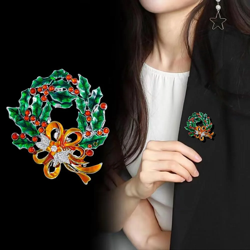 سنجاق سینه طرح گل کریسمس با پاپیون، مناسب برای زنان و مردان، تزئینی زیبا با برگ های سبز، سنجاق های یقه میناکاری شده، مناسب برای تزئین لباس، کت، کلاه، شال، ژاکت، جواهرات تزیینی تعطیلات کریسمس سنجاق سینه طرح گل کریسمس با پاپیون، مناسب برای زنان و مردان، تزئینی زیبا با برگ های سبز، سنجاق های یقه میناکاری شده، مناسب برای تزئین لباس، کت، کلاه، شال، ژاکت، جواهرات تزیینی تعطیلات کریسمس