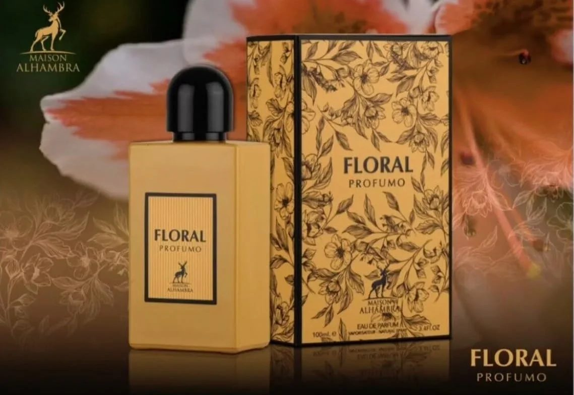 عطر زنانه فلورال پروفومو از ارض الزعفران، ادو پرفیوم ۱۰۰ میلی لیتر از Maison Alhambra عطر زنانه فلورال پروفومو از ارض الزعفران، ادو پرفیوم ۱۰۰ میلی لیتر از Maison Alhambra