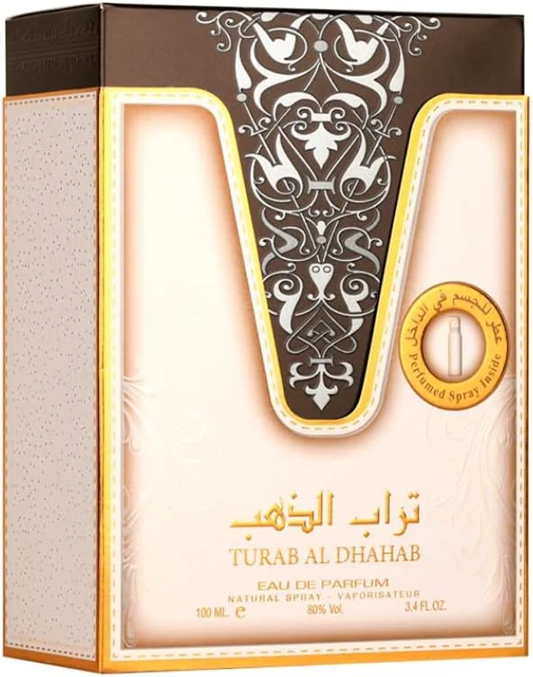 عطر زنانه ارض الزعفران تراب الذهب ادو پرفیوم 100 میلی لیتر به همراه دئودورانت 50 میلی لیتر