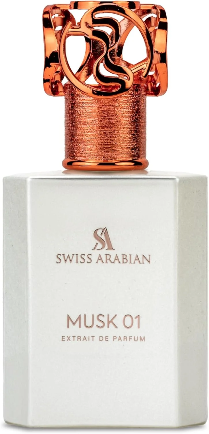عطر سوییس عربین مشک 01 اکستریت د پرفیوم، 50 میلی لیتر، عطر با کیفیت عالی، رایحه унисекс، گلی، مشک، عطر ترکیبی لوکس برای زنان و مردان