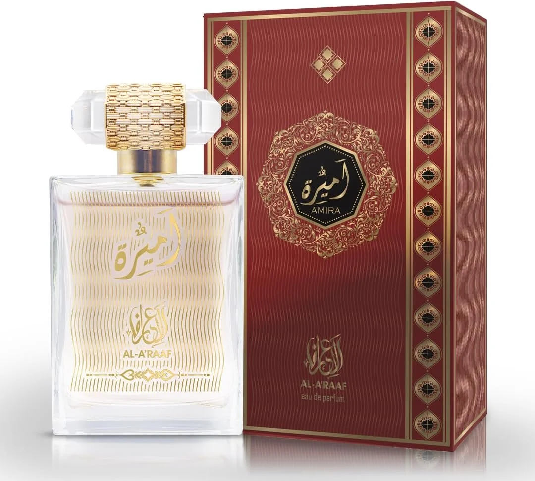 عطر زنانه AL A'RAAF AMIRA حجم 100 میلی لیتر - ادو پرفیوم با رایحه ماندگار گلی و میوه ای