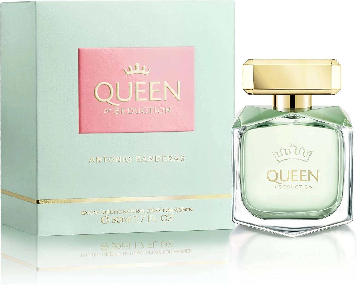 عطر زنانه آنتونیو باندراس - Queen Of Seduction - ادو تویلت زنانه - ماندگاری طولانی - رایحه ای رمانتیک و جذاب - گلی با نت های دریایی - ایده آل برای استفاده روزانه - 50 میلی لیتر