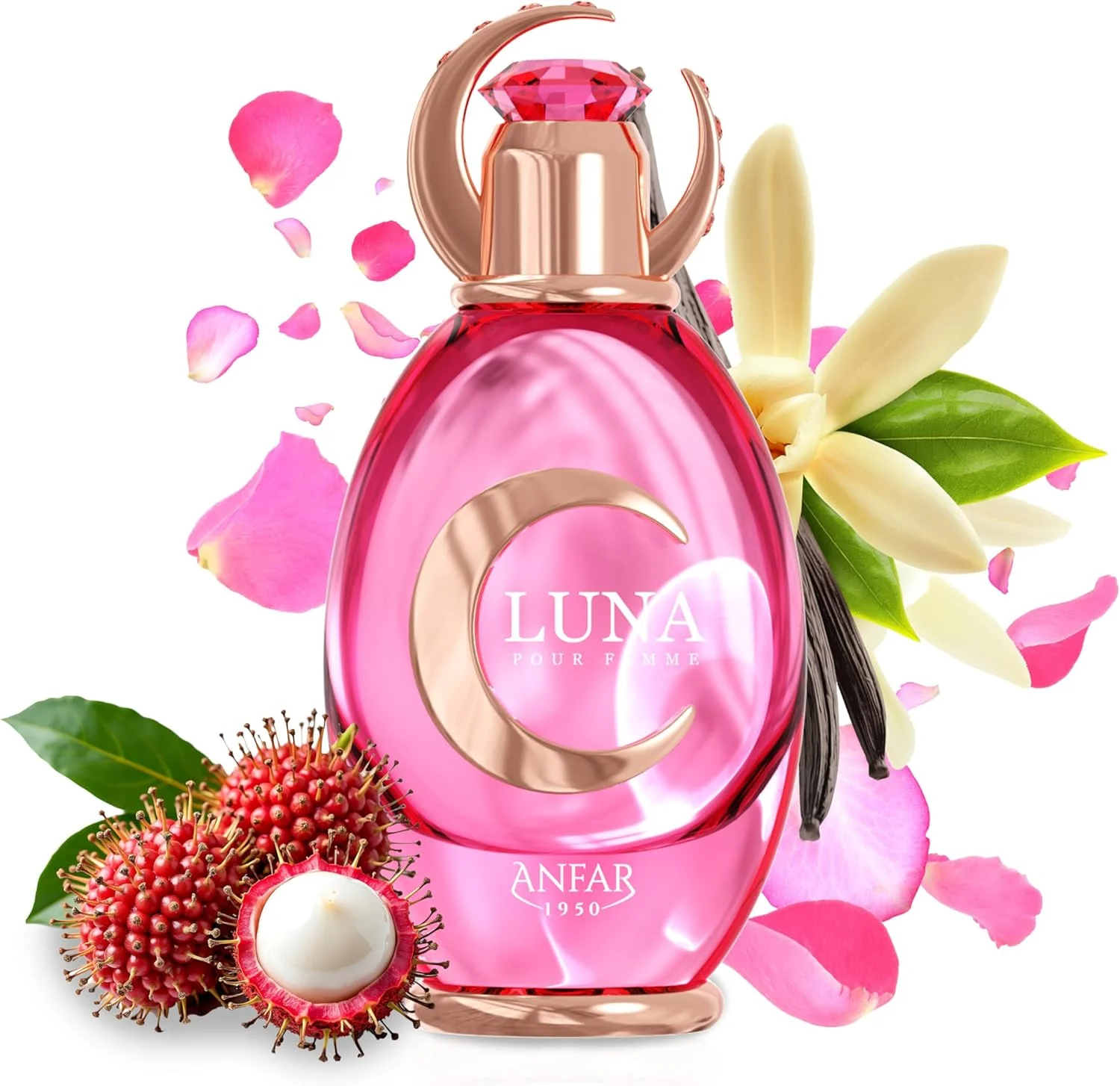 عطر زنانه آنفار 1950 لونا پور فم اکستریت د پرفیوم، 100 میلی لیتر، رایحه گلی میوه ای، مخصوص بانوان