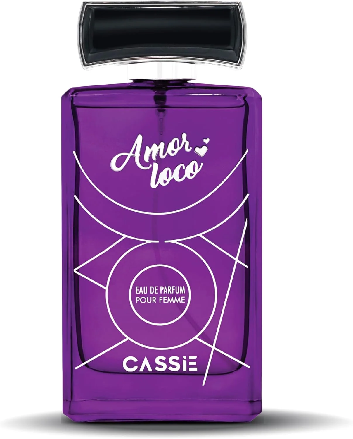 ادو پرفیوم زنانه Amor Loco by Cassie - 100 میلی لیتر، عطر لوکس ماندگار | رایحه گلی، شیرین و اغوا کننده با یاس، وانیل و دانه تونکا | هدیه ای شیک برای بانوان