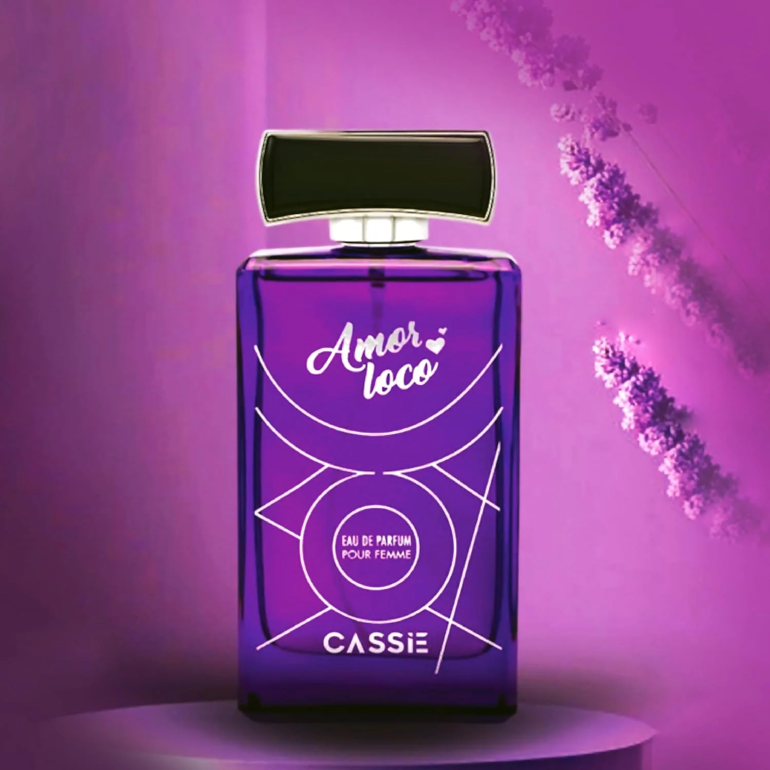ادو پرفیوم زنانه Amor Loco by Cassie - 100 میلی لیتر، عطر لوکس ماندگار | رایحه گلی، شیرین و اغوا کننده با یاس، وانیل و دانه تونکا | هدیه ای شیک برای بانوان