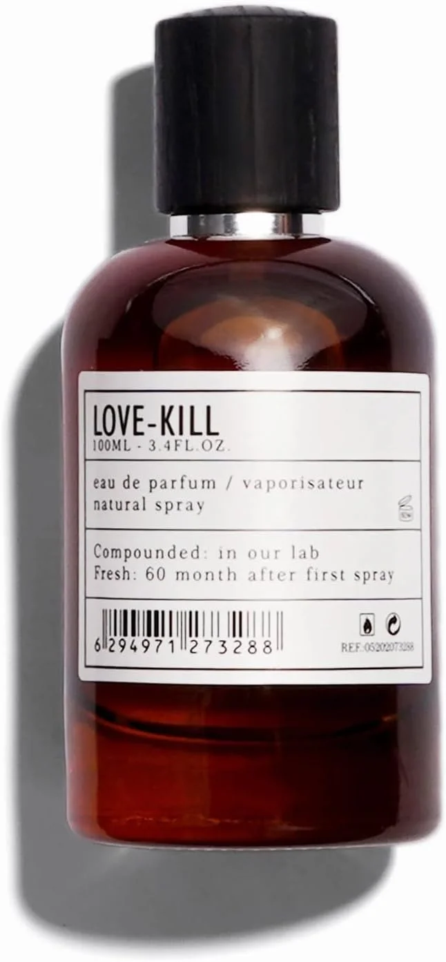 عطر زنانه آرو فک بای ای ام دی پرفیومز مدل Love Kill - بهترین هدیه برای زنان - عطرهای زنانه منحصر به فرد با ترکیبی از ترنج و گل رز ادو پرفیوم EDP 100ml