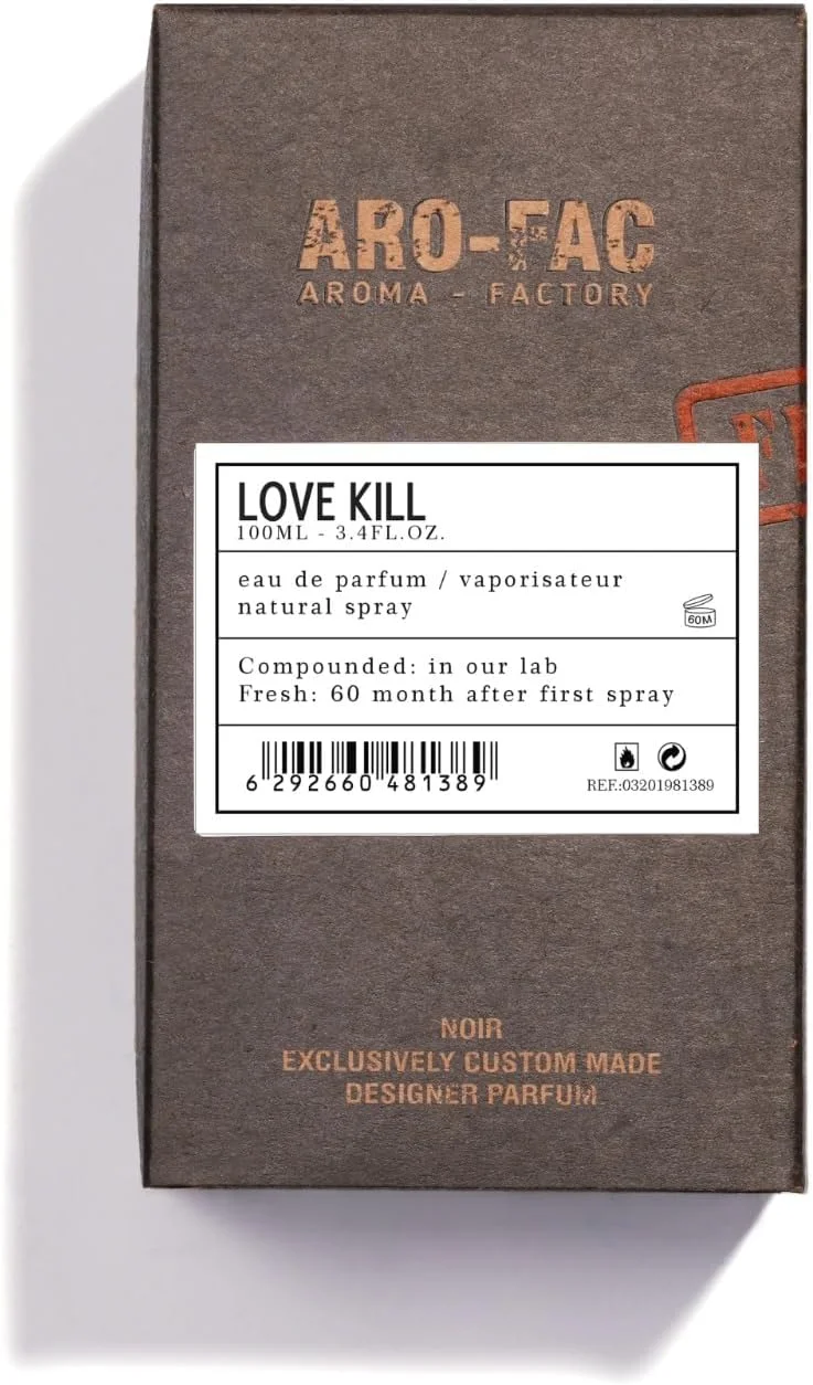 عطر زنانه آرو فک بای ای ام دی پرفیومز مدل Love Kill - بهترین هدیه برای زنان - عطرهای زنانه منحصر به فرد با ترکیبی از ترنج و گل رز ادو پرفیوم EDP 100ml