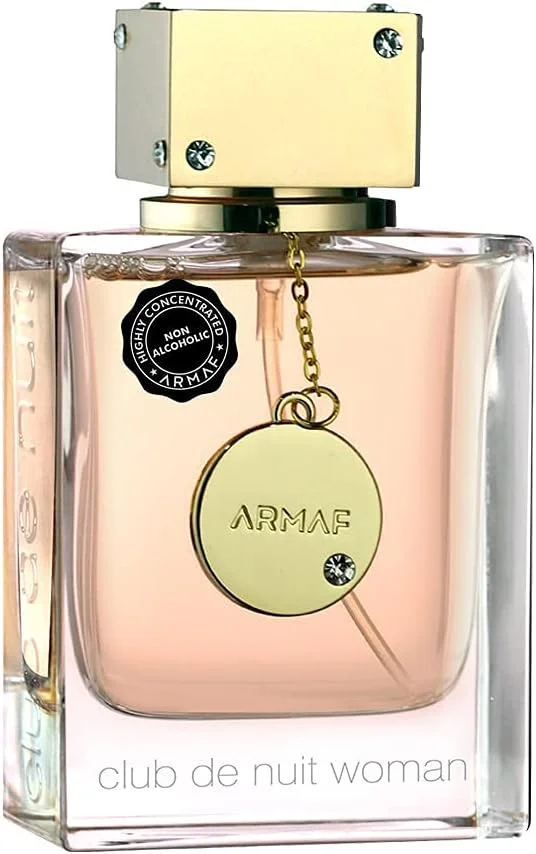 عطر زنانه آرماف کلاب د نایت بدون الکل، ماندگاری طولانی، ادو پرفیوم زنانه 105 میلی لیتر صورتی، رایحه، عطر، برای خانم ها