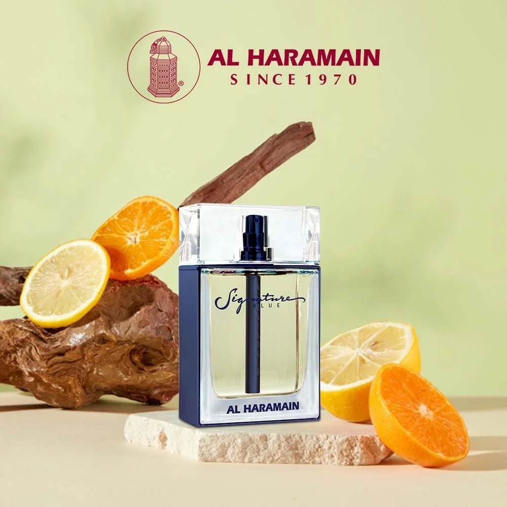 عطر унисекс Signature Blue الحرمین | رایحه ای معطر، چوبی، تازه و تند | رایحه لوکس ماندگار | مردانه و زنانه | 100 میلی لیتر عطر унисекс Signature Blue الحرمین | رایحه ای معطر، چوبی، تازه و تند | رایحه لوکس ماندگار | مردانه و زنانه | 100 میلی لیتر