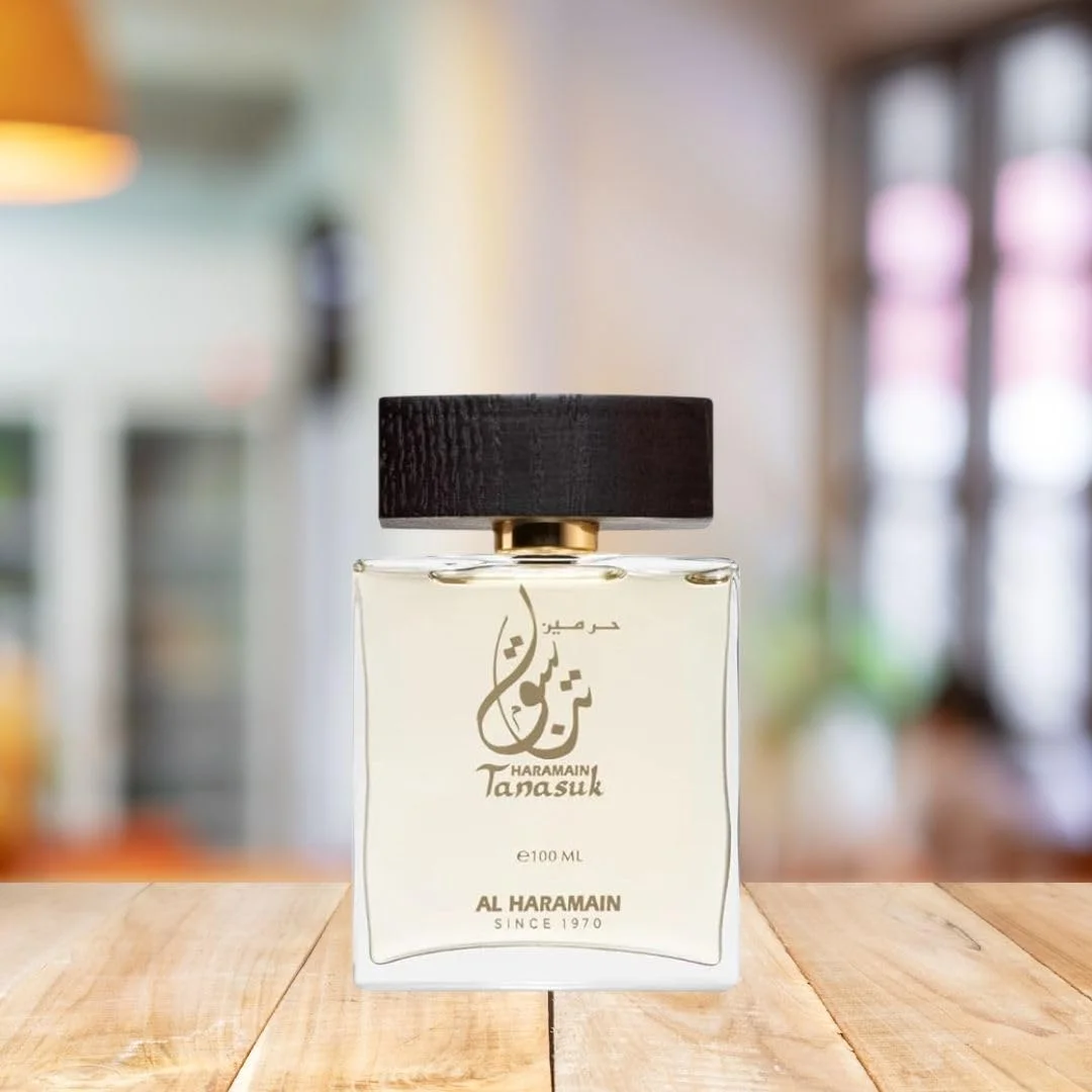 ال حرمین تناسوک اکستریت د پرفیوم اسپری 100 میلی لیتر | عطر لوکس یونیسکس با رایحه رز، انار، زعفران، یاس، عنبر، وانیل، مشک و شکر قهوه ای | عطر عربی ماندگار ال حرمین تناسوک اکستریت د پرفیوم اسپری 100 میلی لیتر | عطر لوکس یونیسکس با رایحه رز، انار، زعفران، یاس، عنبر، وانیل، مشک و شکر قهوه ای | عطر عربی ماندگار