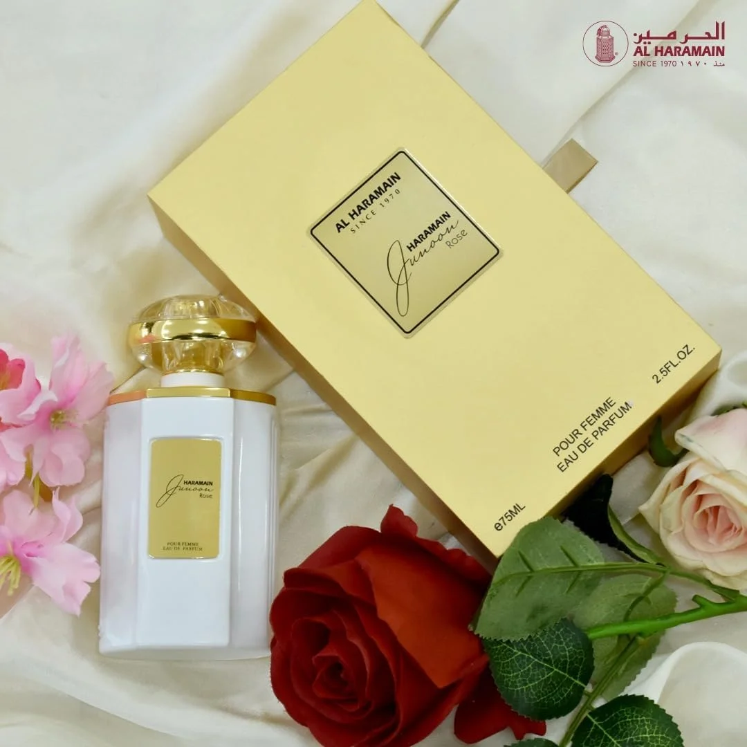 ادکلن زنانه الحرمین جونون رز ادو پرفیوم 75 میلی لیتر | عطر گلی شرقی لوکس برای زنان | اسپری ماندگار با رایحه شکوفه گیلاس، رز، جیر و کهربا ادکلن زنانه الحرمین جونون رز ادو پرفیوم 75 میلی لیتر | عطر گلی شرقی لوکس برای زنان | اسپری ماندگار با رایحه شکوفه گیلاس، رز، جیر و کهربا