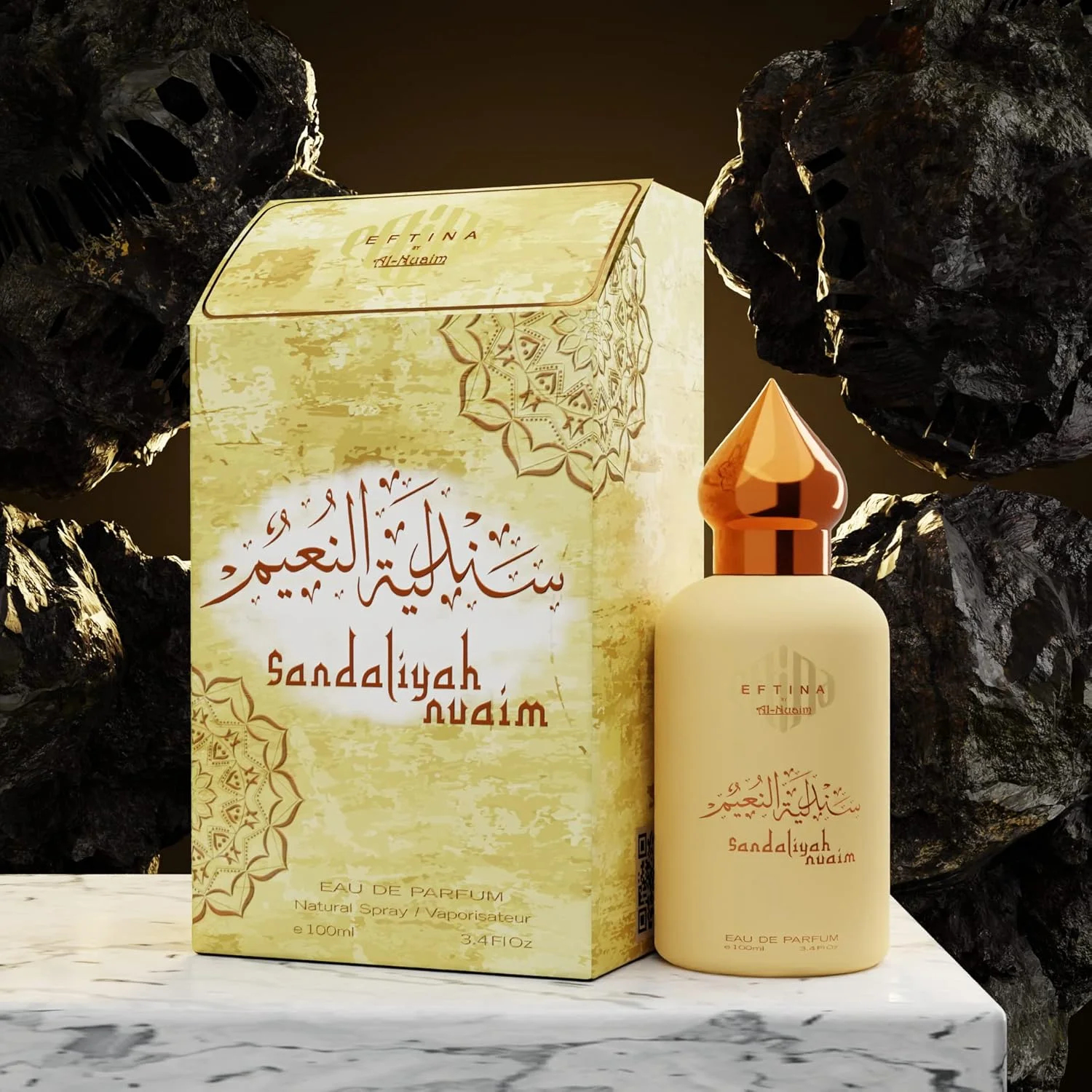 ادو پرفیوم مردانه و زنانه سندلیه از النعیم - 100 میلی لیتر | رایحه لوکس و فریبنده (EFTINA) ادو پرفیوم مردانه و زنانه سندلیه از النعیم - 100 میلی لیتر | رایحه لوکس و فریبنده (EFTINA)