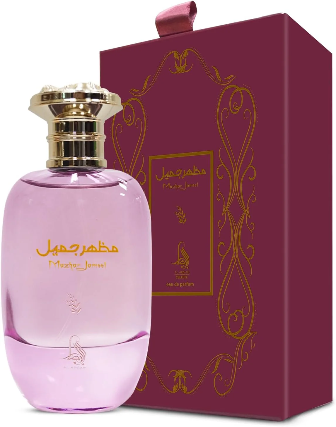عطر مظاهر جمیل از آل ابصار 100 میلی لیتر - رایحه گلی چوبی مشک با شکوفه پرتقال، گل مریم و وانیل - رایحه ای ظریف و ماندگار زنانه