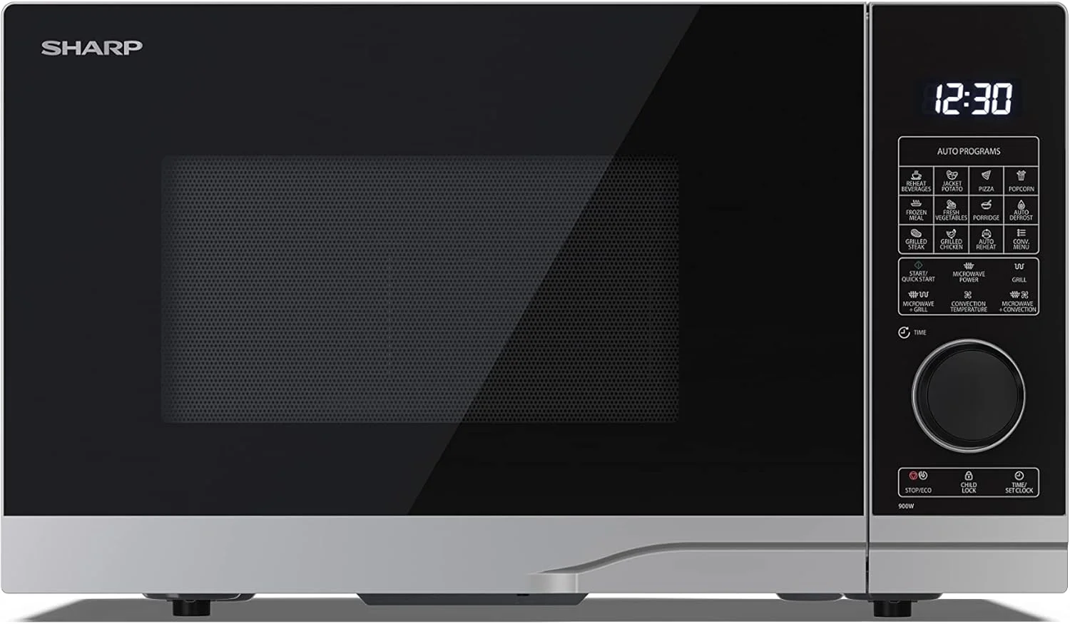 مایکروویو ترکیبی دیجیتال 28 لیتری 900 واتی شارپ مدل YC-PC284AU-S با گریل 1250 واتی، 10 سطح قدرت، حالت ECO، عملکرد یخ زدایی، چراغ LED - نقره ای مایکروویو ترکیبی دیجیتال 28 لیتری 900 واتی شارپ مدل YC-PC284AU-S با گریل 1250 واتی، 10 سطح قدرت، حالت ECO، عملکرد یخ زدایی، چراغ LED - نقره ای