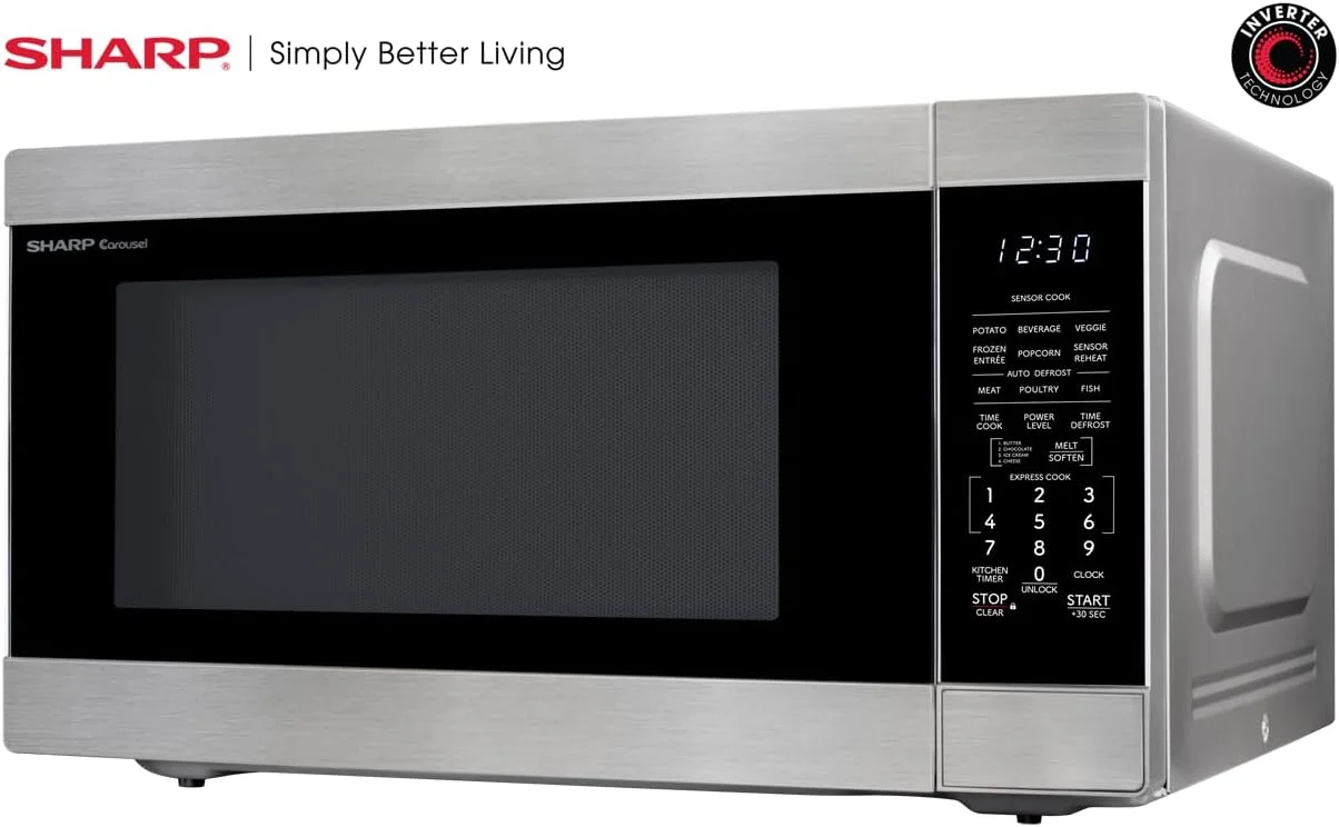 مایکروویو رومیزی SHARP SMC2266KS با صفحه گردان کاروسل 16.5 اینچی قابل جابجایی، 2.2 فوت مکعب، 1200 وات، استیل ضد زنگ مایکروویو رومیزی SHARP SMC2266KS با صفحه گردان کاروسل 16.5 اینچی قابل جابجایی، 2.2 فوت مکعب، 1200 وات، استیل ضد زنگ