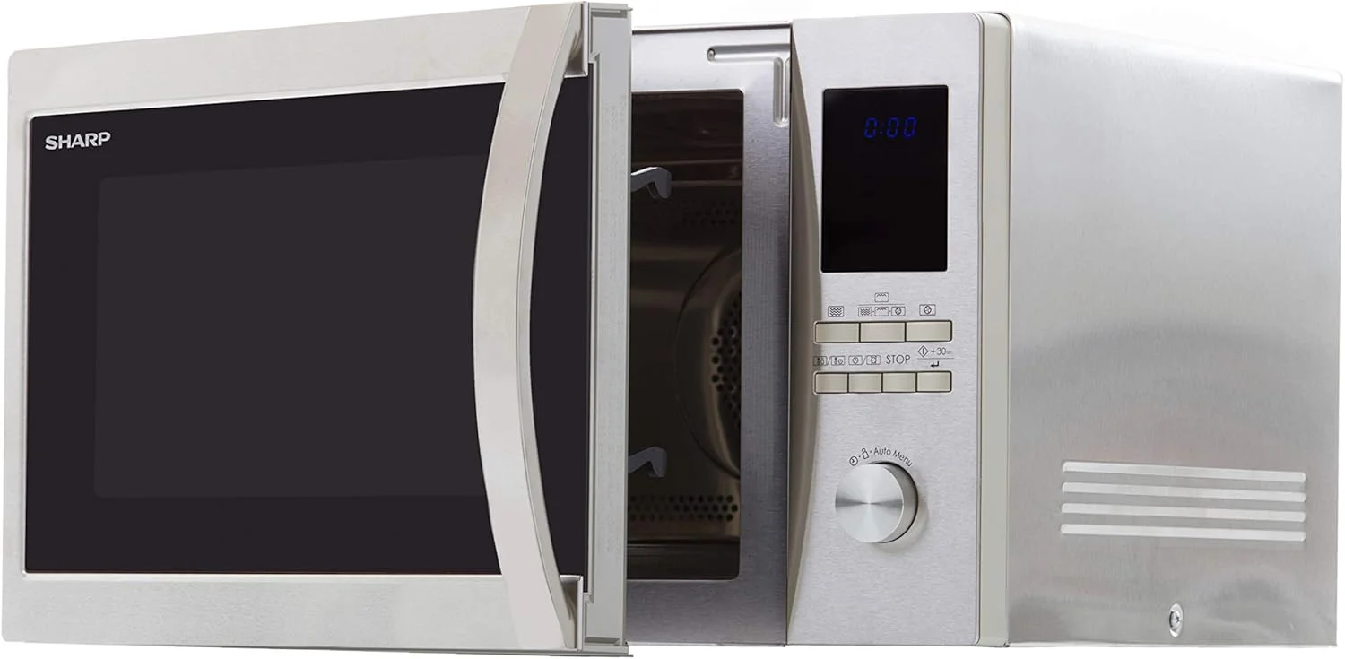 مایکروویو ترکیبی شارپ مدل R982STM، ظرفیت 42 لیتر، توان 1000 وات، استیل ضد زنگ مایکروویو ترکیبی شارپ مدل R982STM، ظرفیت 42 لیتر، توان 1000 وات، استیل ضد زنگ