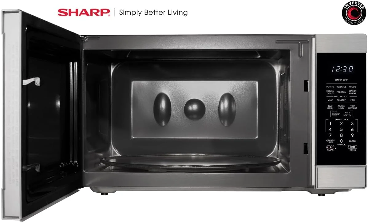مایکروویو رومیزی SHARP SMC2266KS با صفحه گردان کاروسل 16.5 اینچی قابل جابجایی، 2.2 فوت مکعب، 1200 وات، استیل ضد زنگ مایکروویو رومیزی SHARP SMC2266KS با صفحه گردان کاروسل 16.5 اینچی قابل جابجایی، 2.2 فوت مکعب، 1200 وات، استیل ضد زنگ