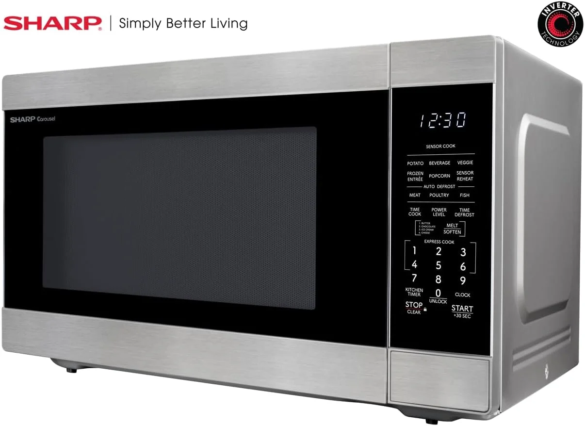مایکروویو رومیزی SHARP SMC2266KS با صفحه گردان کاروسل 16.5 اینچی قابل جابجایی، 2.2 فوت مکعب، 1200 وات، استیل ضد زنگ مایکروویو رومیزی SHARP SMC2266KS با صفحه گردان کاروسل 16.5 اینچی قابل جابجایی، 2.2 فوت مکعب، 1200 وات، استیل ضد زنگ