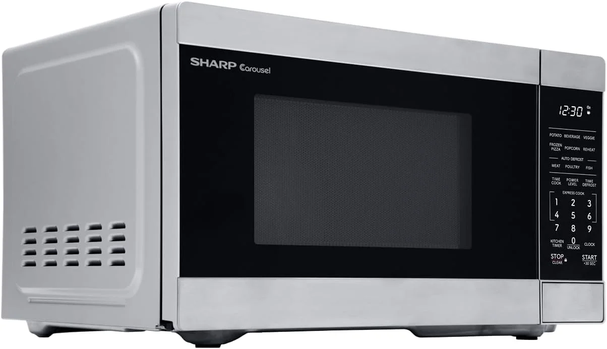 مایکروویو SHARP ZSMC0962KS با سینی گردان جداشدنی 10.6 اینچی، فوت مکعب، مایکروویو رومیزی 900 وات، 0.9 فوت مکعب، استیل ضد زنگ مایکروویو SHARP ZSMC0962KS با سینی گردان جداشدنی 10.6 اینچی، فوت مکعب، مایکروویو رومیزی 900 وات، 0.9 فوت مکعب، استیل ضد زنگ
