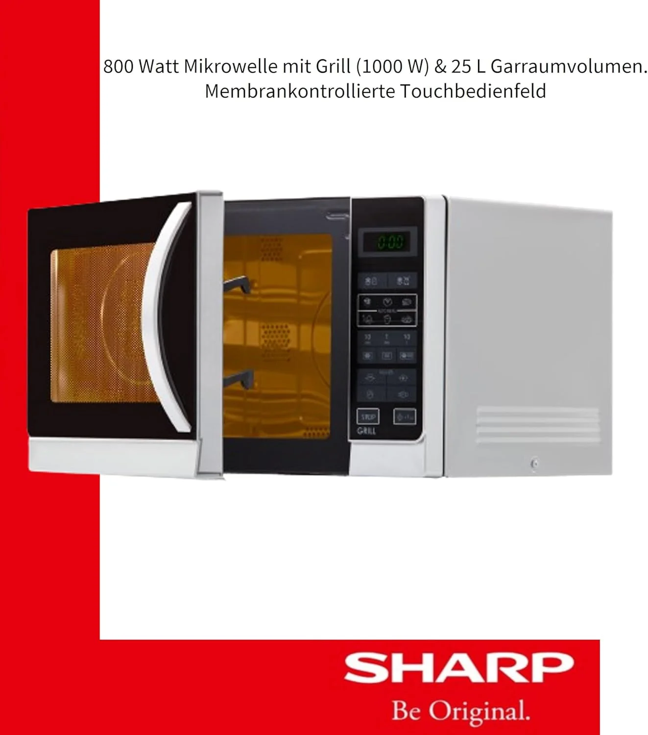 مایکروویو 2 در 1 SHARP R742WW با گریل / 25 لیتر / 900 وات / گریل 1000 وات / نمایشگر LED / 8 برنامه اتوماتیک / یخ زدایی کنترل شده با وزن / قفل کودک / حالت صرفه جویی در انرژی / ضد زنگ / سفید مایکروویو 2 در 1 SHARP R742WW با گریل / 25 لیتر / 900 وات / گریل 1000 وات / نمایشگر LED / 8 برنامه اتوماتیک / یخ زدایی کنترل شده با وزن / قفل کودک / حالت صرفه جویی در انرژی / ضد زنگ / سفید
