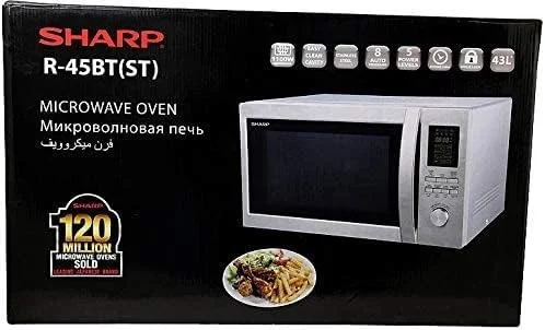 مایکروویو تکی 43 لیتری شارپ، استیل - مدل R-45BT-ST "حداقل 1 سال گارانتی سازنده" مایکروویو تکی 43 لیتری شارپ، استیل - مدل R-45BT-ST "حداقل 1 سال گارانتی سازنده"