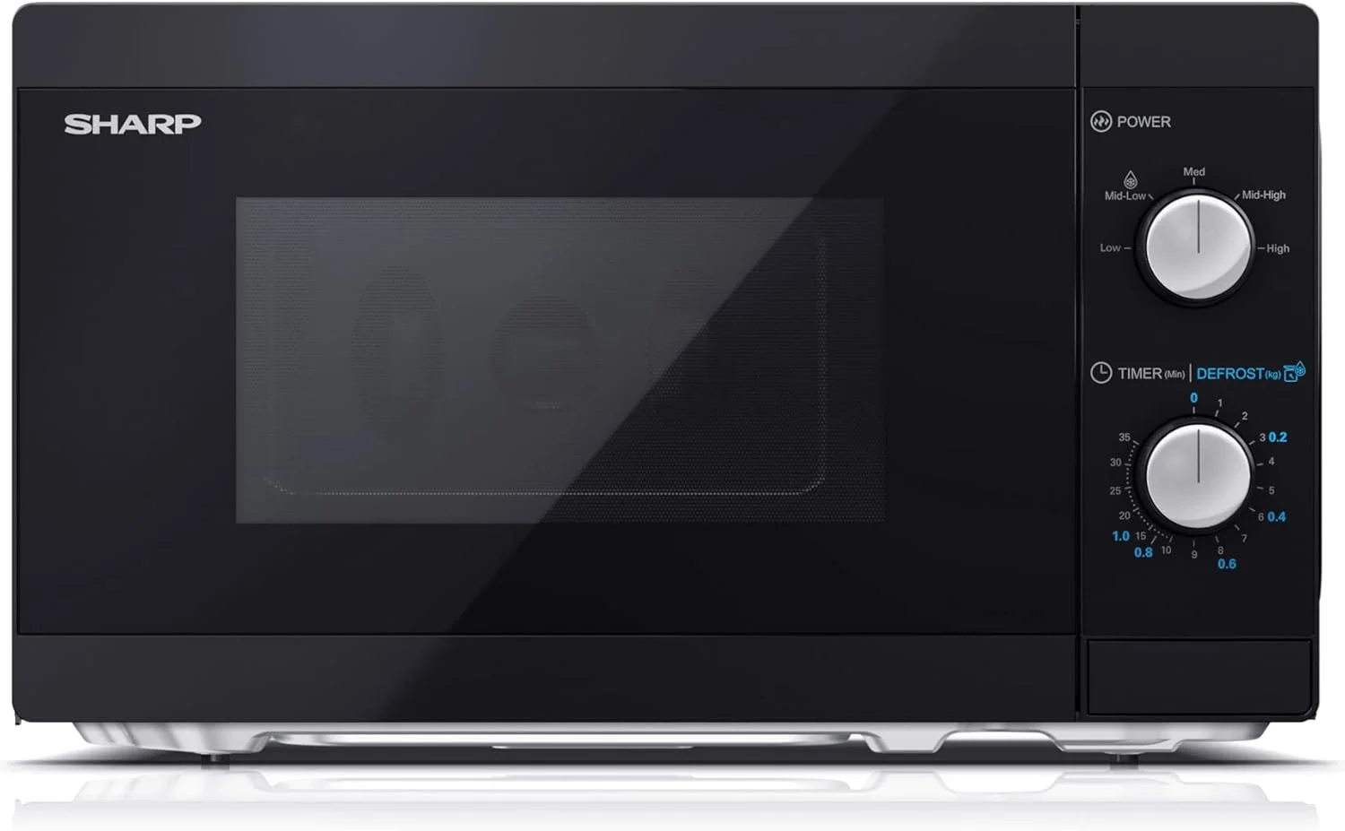 مایکروویو تکی 800 وات شارپ مدل YC-MS01U-B با ظرفیت 20 لیتر، 5 سطح قدرت و عملکرد یخ زدایی - مشکی مایکروویو تکی 800 وات شارپ مدل YC-MS01U-B با ظرفیت 20 لیتر، 5 سطح قدرت و عملکرد یخ زدایی - مشکی