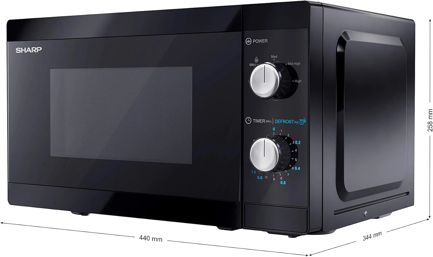 مایکروویو تکی 800 وات شارپ مدل YC-MS01U-B با ظرفیت 20 لیتر، 5 سطح قدرت و عملکرد یخ زدایی - مشکی مایکروویو تکی 800 وات شارپ مدل YC-MS01U-B با ظرفیت 20 لیتر، 5 سطح قدرت و عملکرد یخ زدایی - مشکی