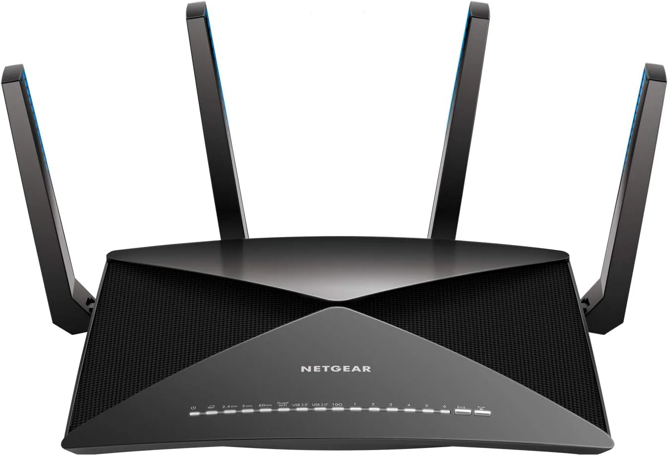 روتر وای فای گیمینگ نت گیر مدل NG-R9000-100EUS Nighthawk X10 AD7200 802.11ac/ad Quad-Stream، پردازنده چهار هسته ای 1.7 گیگاهرتزی، سرور رسانه Plex، سازگار با آمازون الکسا (R9000) روتر وای فای گیمینگ نت گیر مدل NG-R9000-100EUS Nighthawk X10 AD7200 802.11ac/ad Quad-Stream، پردازنده چهار هسته ای 1.7 گیگاهرتزی، سرور رسانه Plex، سازگار با آمازون الکسا (R9000)