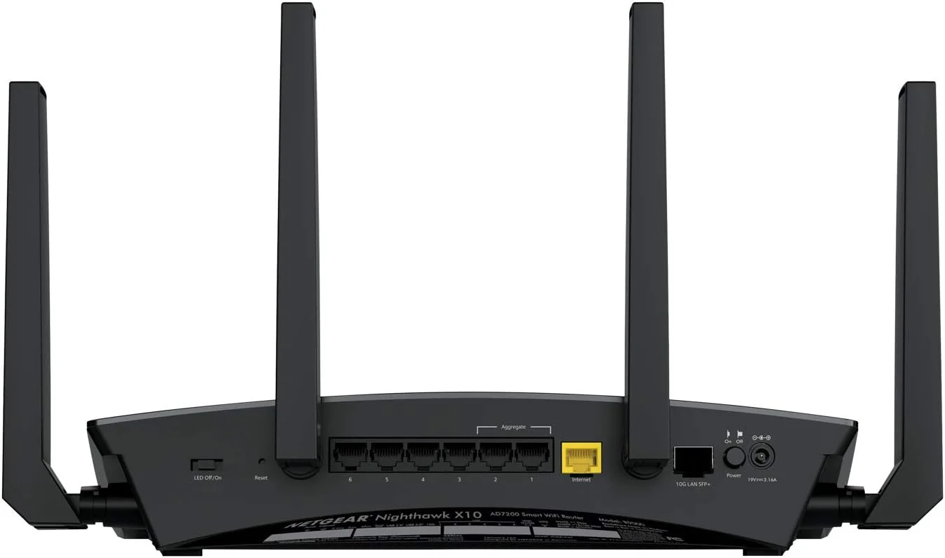 روتر وای فای گیمینگ نت گیر مدل NG-R9000-100EUS Nighthawk X10 AD7200 802.11ac/ad Quad-Stream، پردازنده چهار هسته ای 1.7 گیگاهرتزی، سرور رسانه Plex، سازگار با آمازون الکسا (R9000) روتر وای فای گیمینگ نت گیر مدل NG-R9000-100EUS Nighthawk X10 AD7200 802.11ac/ad Quad-Stream، پردازنده چهار هسته ای 1.7 گیگاهرتزی، سرور رسانه Plex، سازگار با آمازون الکسا (R9000)